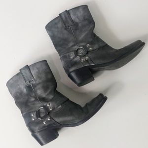 Aldo Leather Moto Boots
